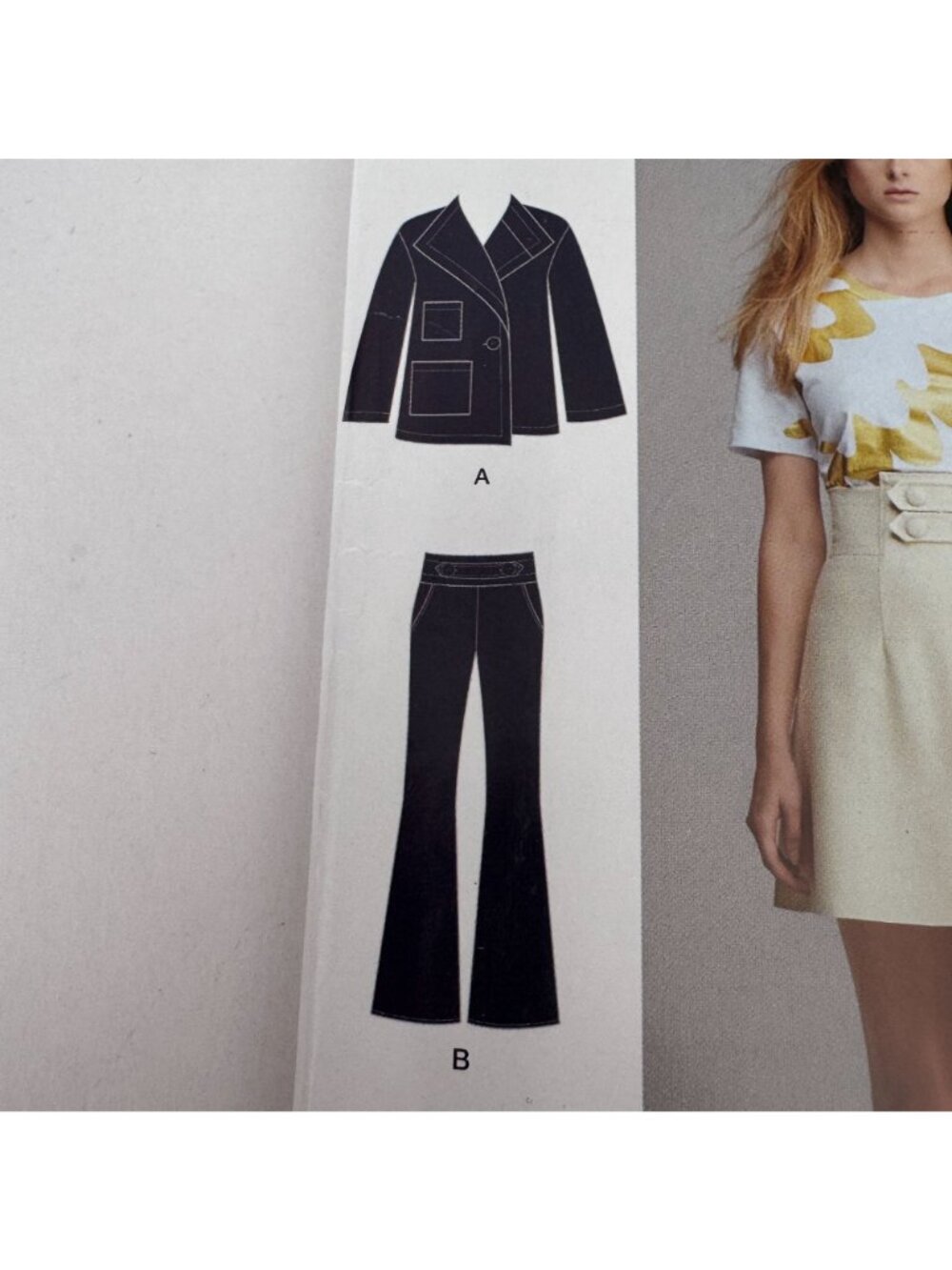 Simplicity Sewing Pattern 8058 Work Suit  Jacket Pants Skirt Modern 12-20 Uncut - Picture 4 of 13